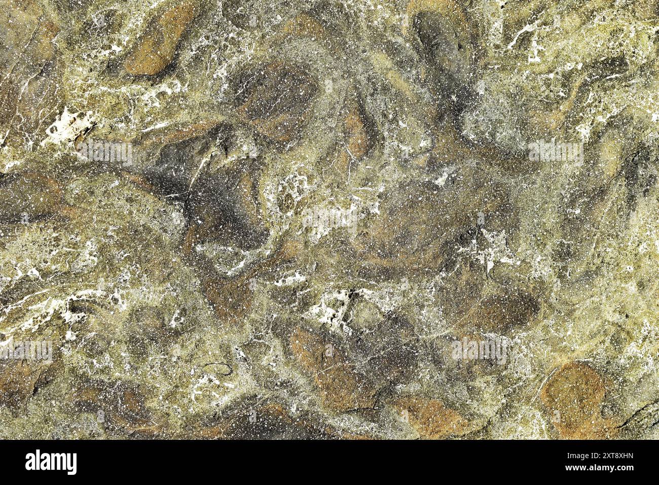Natursteinoberfläche aus nächster Nähe. Stockfoto