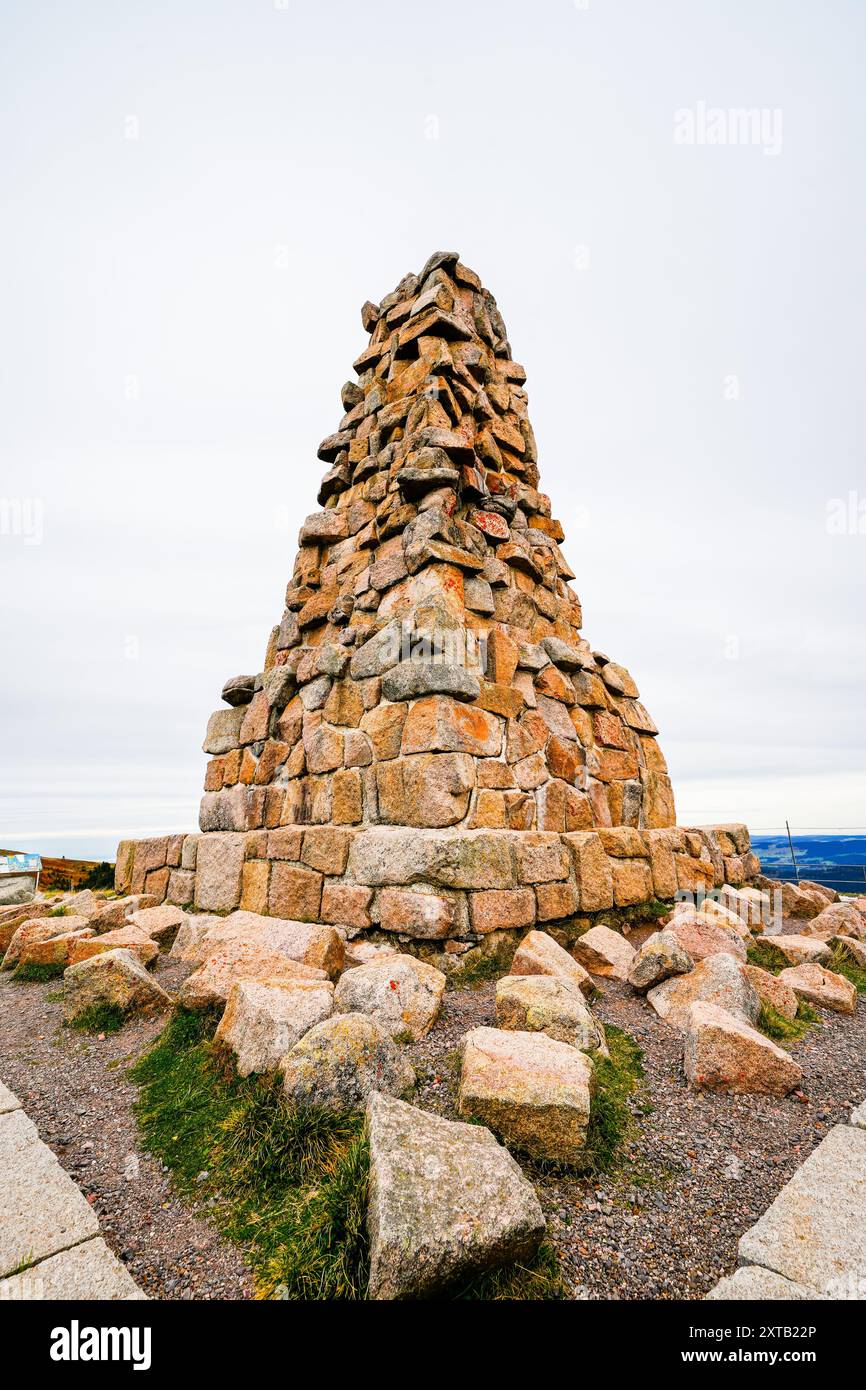 Bismarck-Denkmal auf dem Feldberg im Schwarzwald. Wahrzeichen auf dem höchsten Punkt des Seebucks. Stockfoto