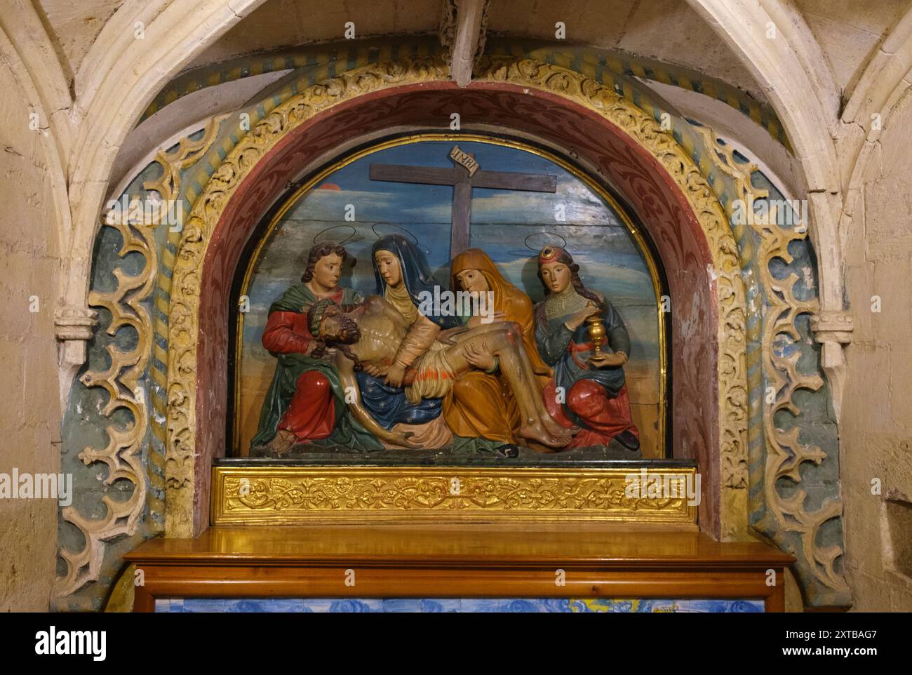 Spanien: Capilla del Angel Custodio (Kapelle des Schutzengels), Mezquita oder die Moschee-Kathedrale von Cordoba (Kathedrale unserer Lieben Frau von der Himmelfahrt), Cordoba. Der Bau der Großen Moschee begann 785–786 und endete ein Jahr später 786–787. 1236 wurde Córdoba von König Ferdinand III. Von Kastilien als Teil der Reconquista erobert. Nach der Eroberung der Stadt wurde die Moschee in eine katholische Kathedrale umgewandelt, die der Jungfrau Maria (Santa Maria) geweiht ist. Stockfoto