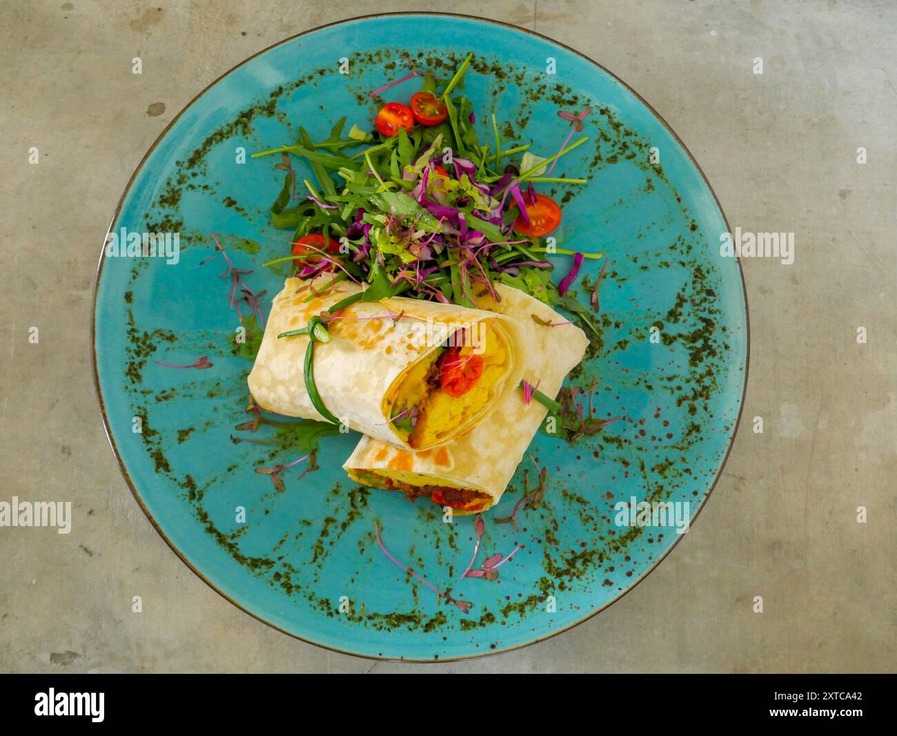 Gesunder mexikanischer Burrito Stockfoto