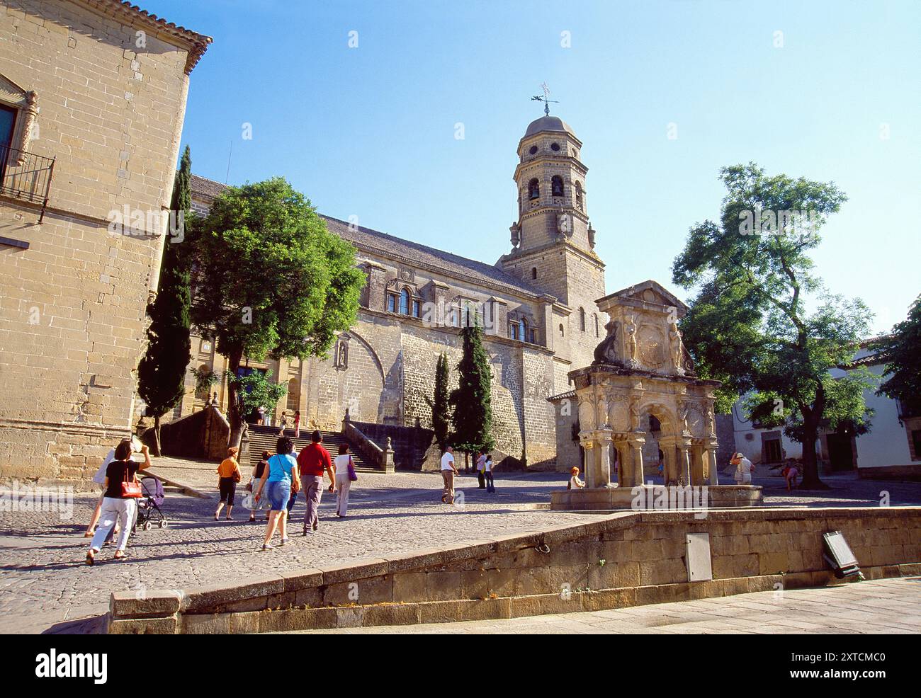 Kathedrale. Santa Maria Platz, Baeza, Provinz Jaen, Andalusien, Spanien. Stockfoto