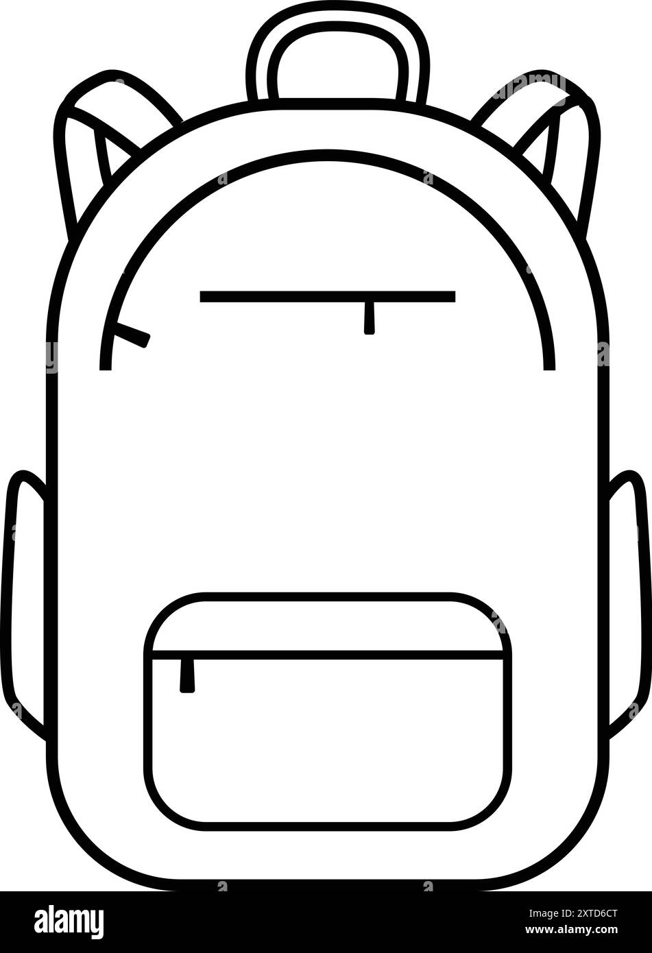 Rucksack Outline icon, Rucksack Travel icon, Reisetasche, Rucksack Outline, Schultasche Stock Vektor