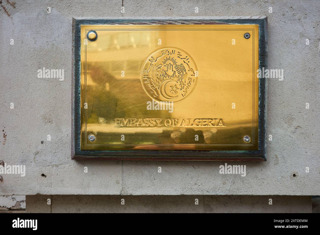 Botschaft von Algerien, London, England. Stockfoto