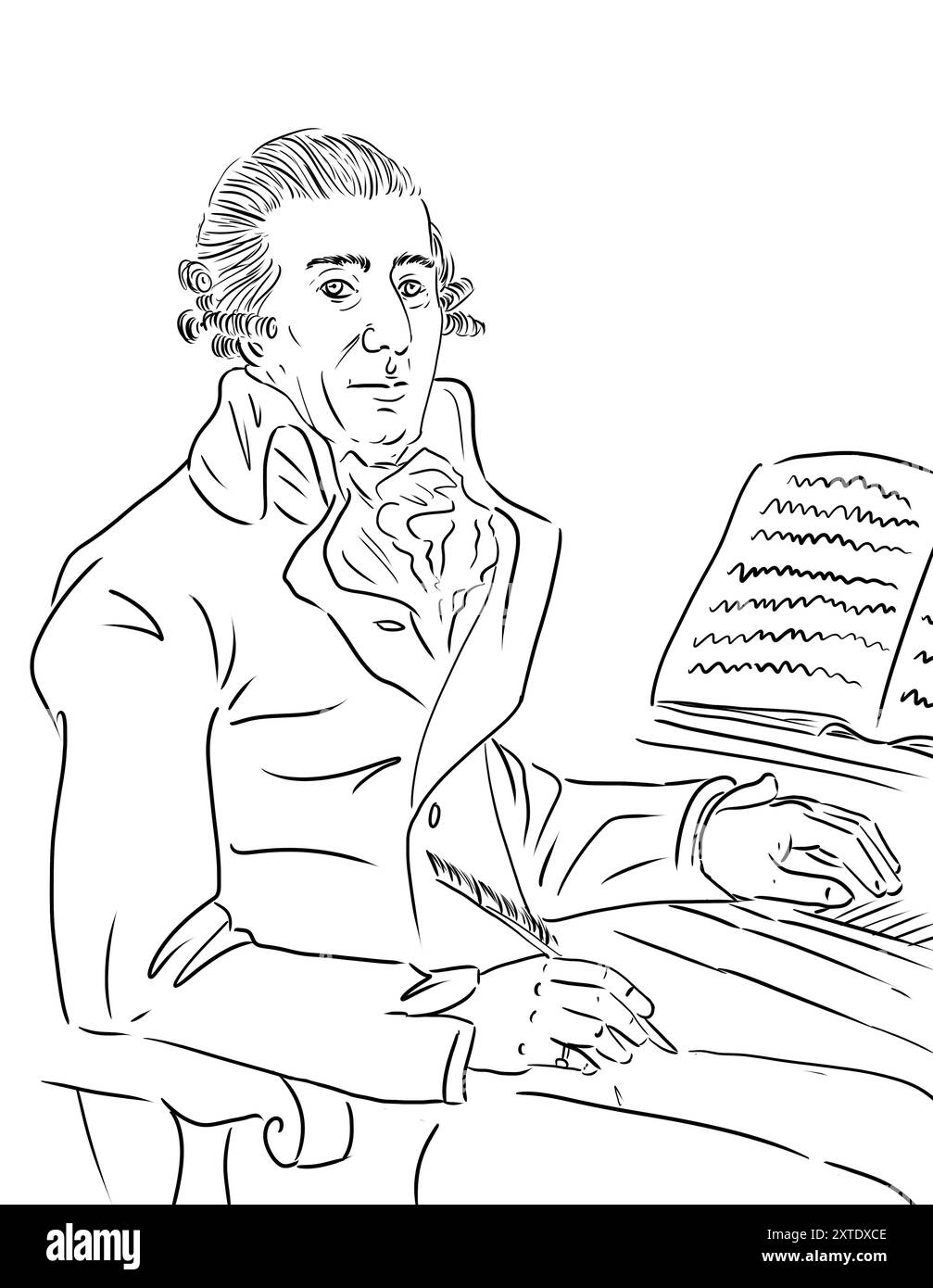 Porträt des berühmten Komponisten und Musikers Joesph Haydn Stockfoto