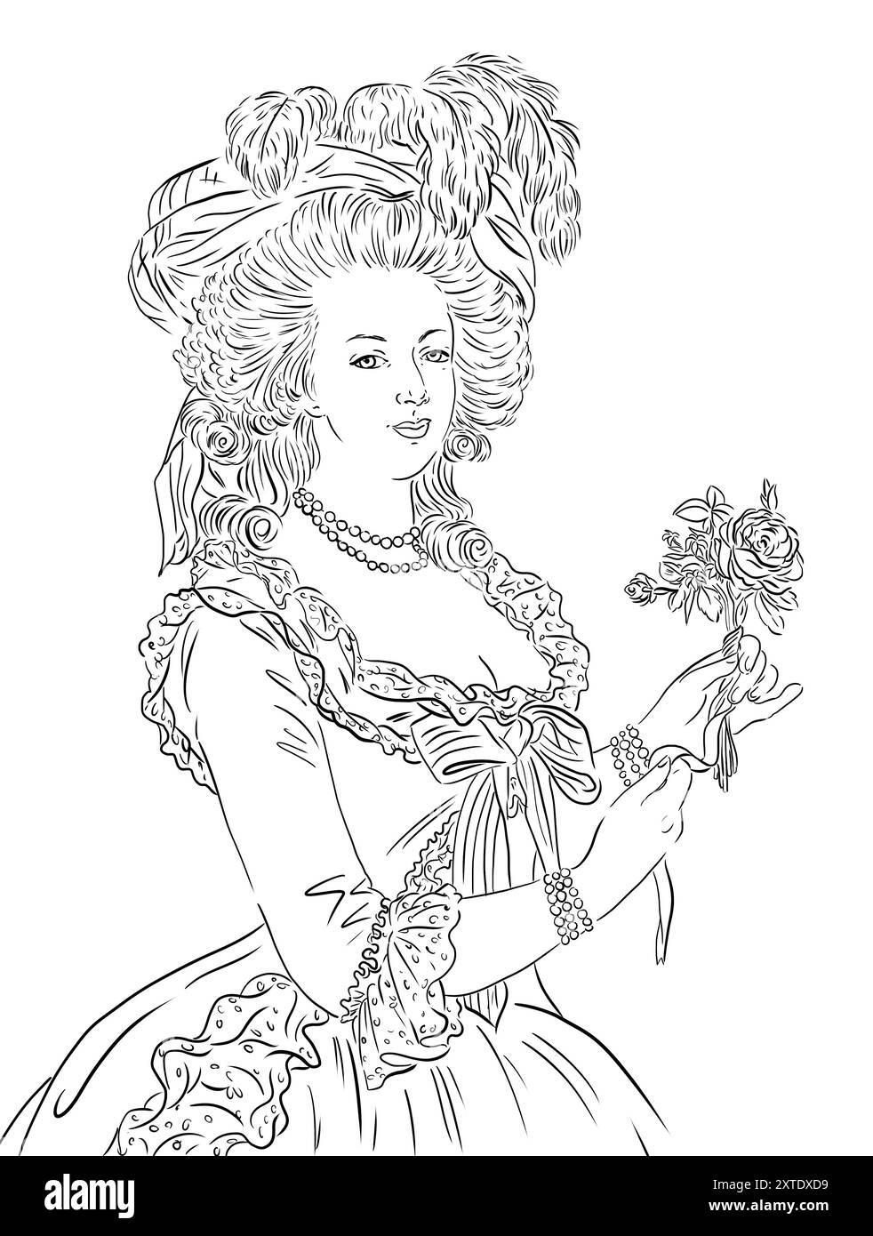 Porträt von Marie Antoinette, der berühmten französischen Königin Stockfoto