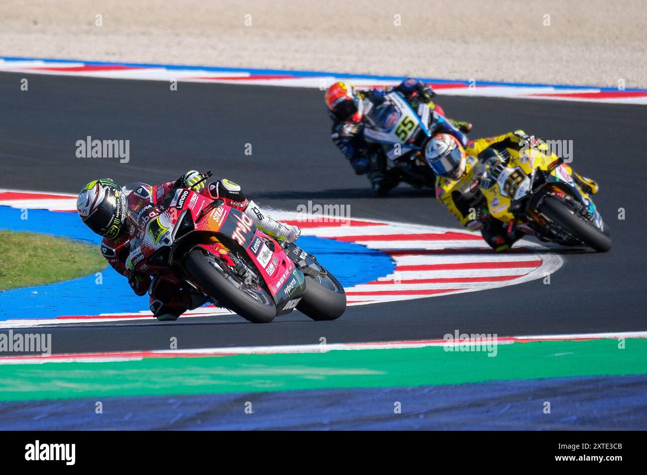 (1) Alvaro Bautista aus Spanien von Aruba.it Ducati Team fährt Ducati Panigale V4R in Aktion während der FIM Motul Superbike World Championship - Runde Stockfoto