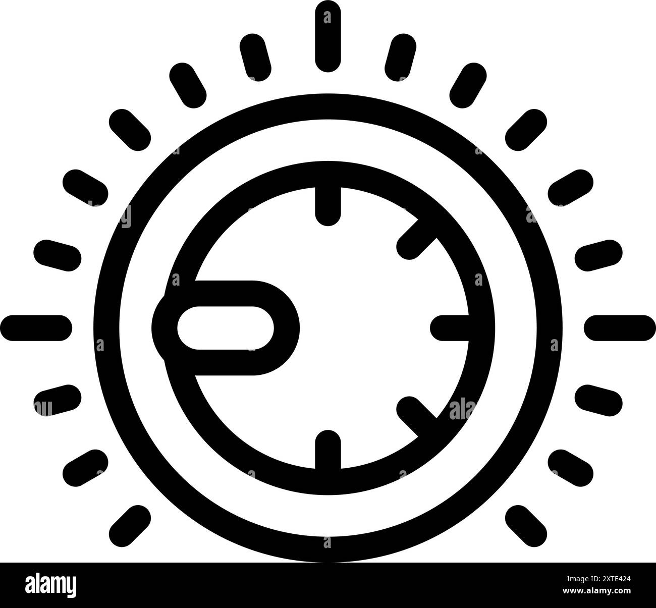 Einfaches Symbol für einen Countdown-Timer, perfekt für die Darstellung von Deadlines, Countdowns oder Dringlichkeit Stock Vektor