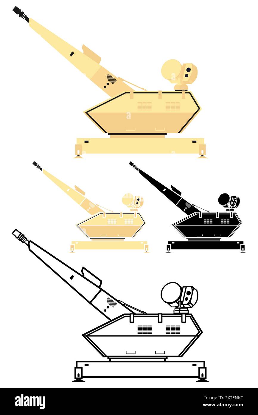 Fernbedienung des Luftabwehrsystems Stock Vektor