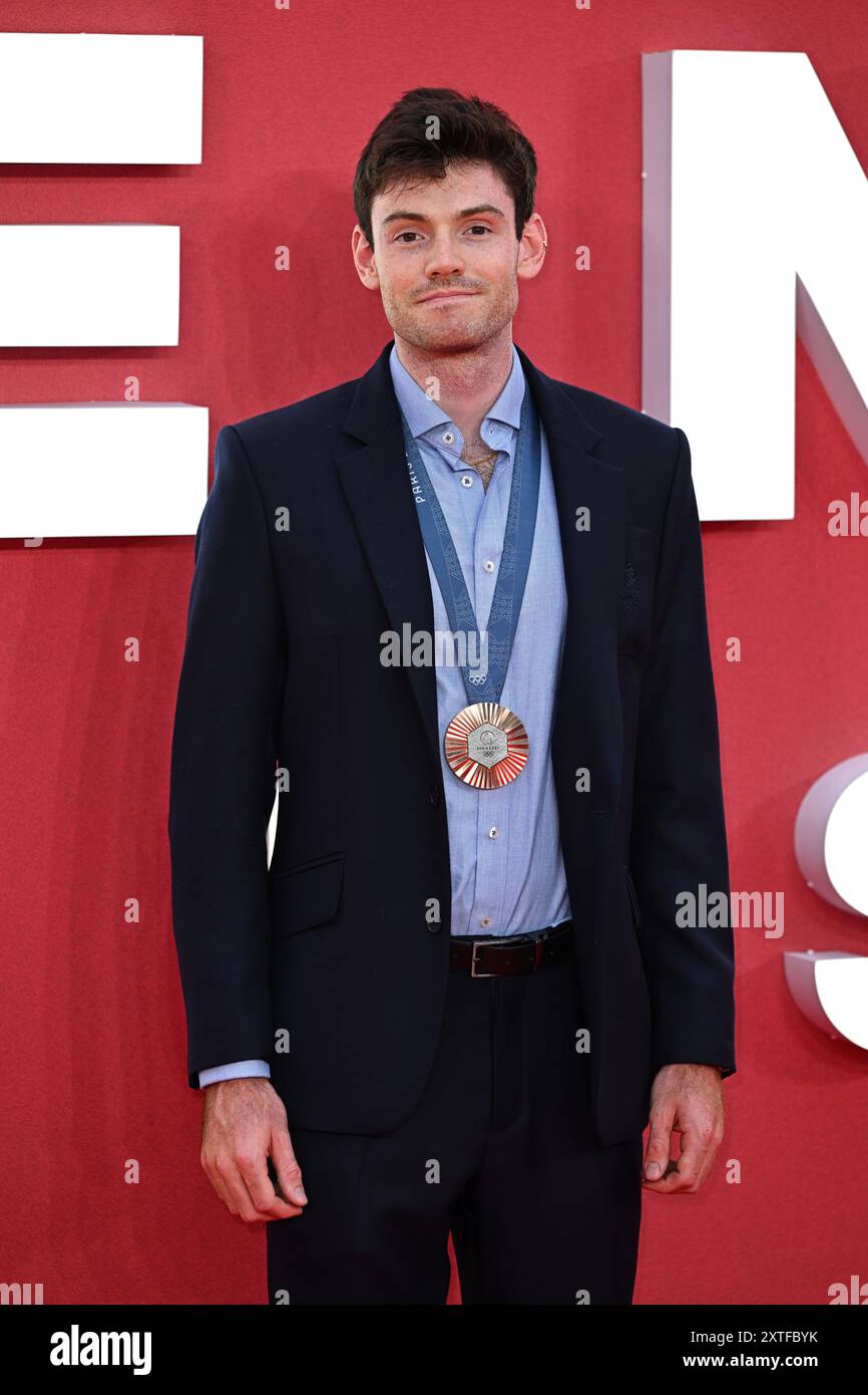 London, Großbritannien. August 2024. Freddie Davidson kommt beim Gala-Event von Alien Romulus in Großbritannien, Cineworld, Leicester Square. Quelle: Doug Peters/EMPICS/Alamy Live News Stockfoto