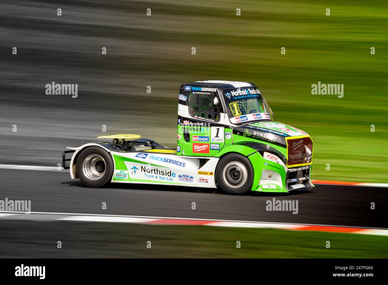 Ryan Smith Nummer 1 in der British Truck Racing Championship in Donington am 11. August 2024 BTRC FIA BARC Stockfoto