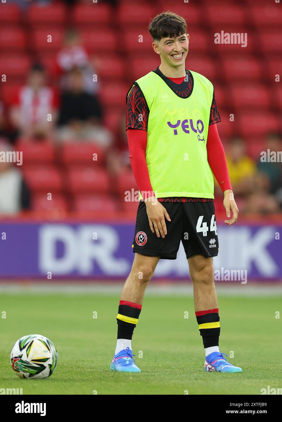 Sheffield, Großbritannien. August 2024. Owen Hampson von Sheffield United während des Carabao Cup-Spiels in der Bramall Lane, Sheffield. Der Bildnachweis sollte lauten: Simon Bellis/Sportimage Credit: Sportimage Ltd/Alamy Live News Stockfoto