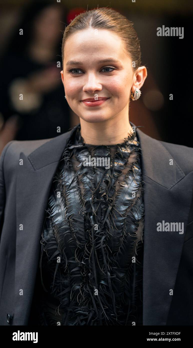 London, Großbritannien. August 2024. Cailee Spaeny wurde bei der britischen Gala-Vorführung von Alien Romulus gesehen. Quelle: Lounisphotography/Alamy Live News Stockfoto