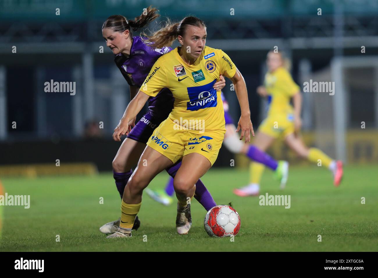 Wien, Österreich. August 2024. Wien, Österreich, 14. August 2024: Leonie Gebert (29 erster Wiener FC) in Aktion beim Match der Admiral Frauen in der Bundesliga Wien gegen Österreich Wien Tom Seiss/SPP (Tom Seiss/SPP) Credit: SPP Sport Press Photo. /Alamy Live News Stockfoto
