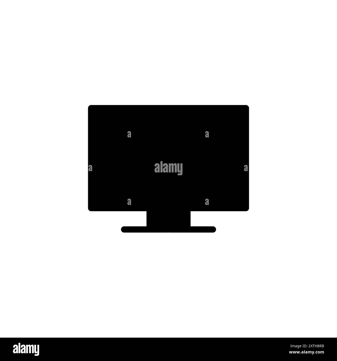 Design mit Computersymbol. Schild und Symbol des Computermonitors Stock Vektor