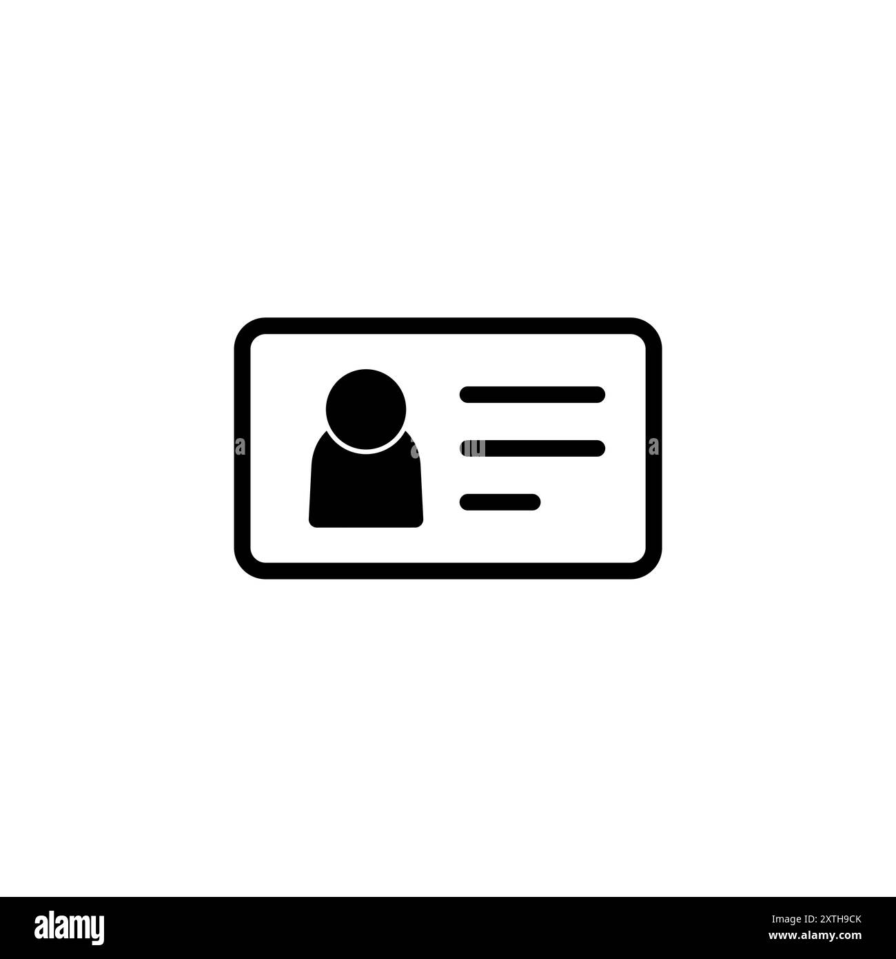 Logo-Design des Lizenzsymbols. ID-Kartensymbol. Führerschein, Personalausweis Stock Vektor