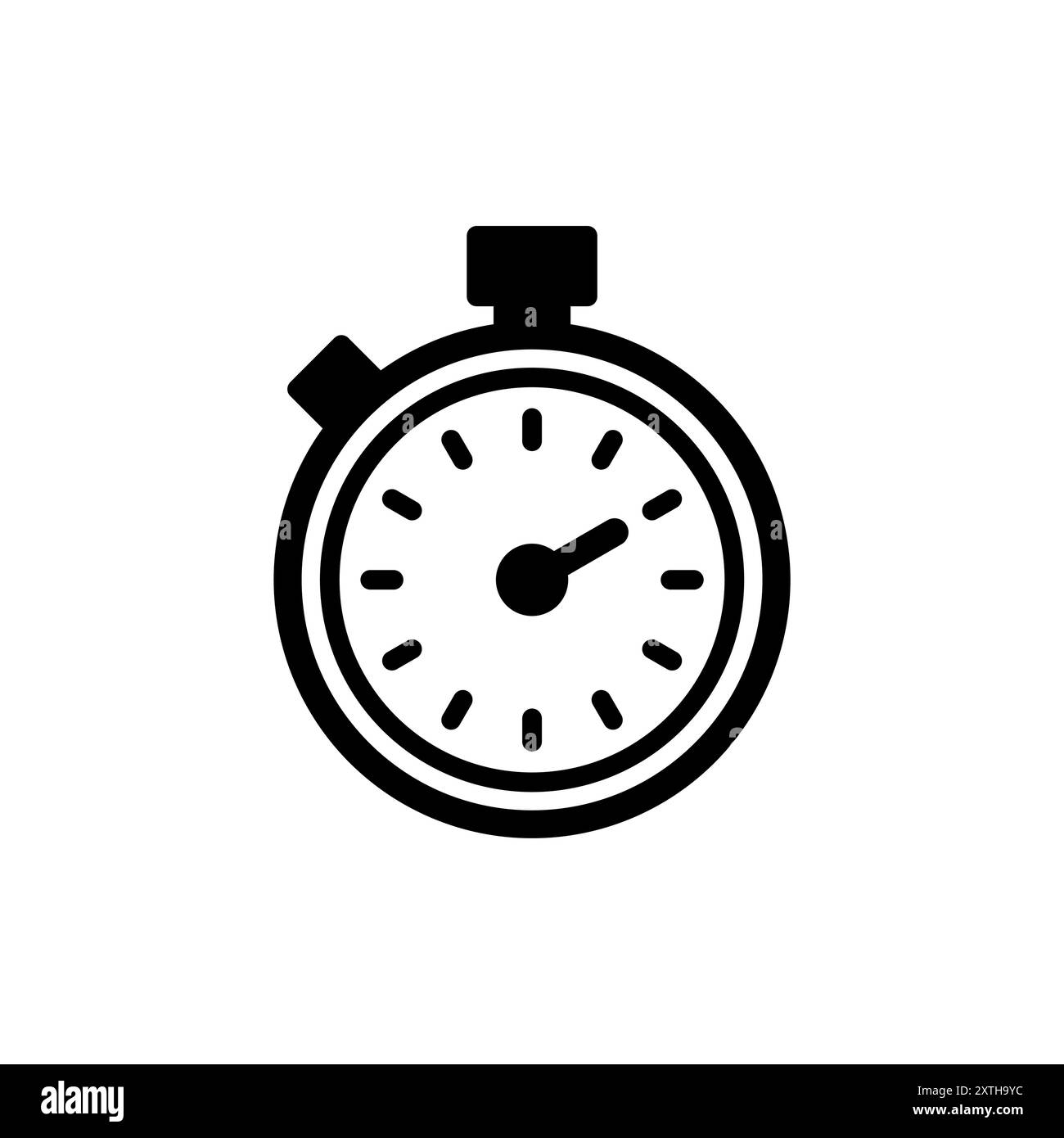 Stoppuhr-Symbol-Logo. Timer-Zeichen und -Symbol. Countdown-Symbol. Zeitraum Stock Vektor