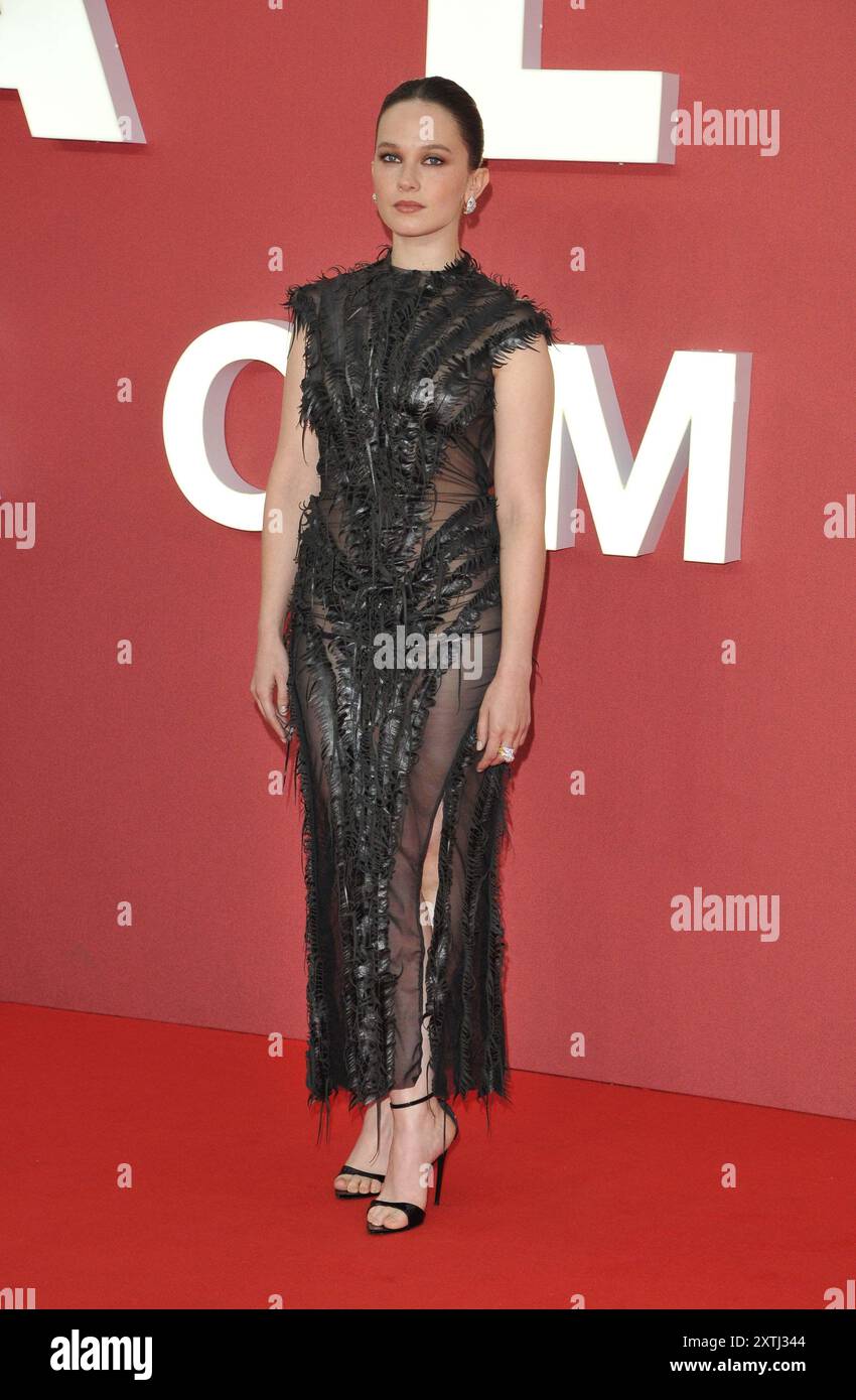 London, Großbritannien. August 2024. Cailee Spaeny bei der Galavorführung „Alien: Romulus“ UK, Cineworld Leicester Square, Leicester Square, am Mittwoch, den 14. August 2024 in London, England, Großbritannien. CAP/CAN © CAN/Capital Pictures Credit: Capital Pictures/Alamy Live News Stockfoto