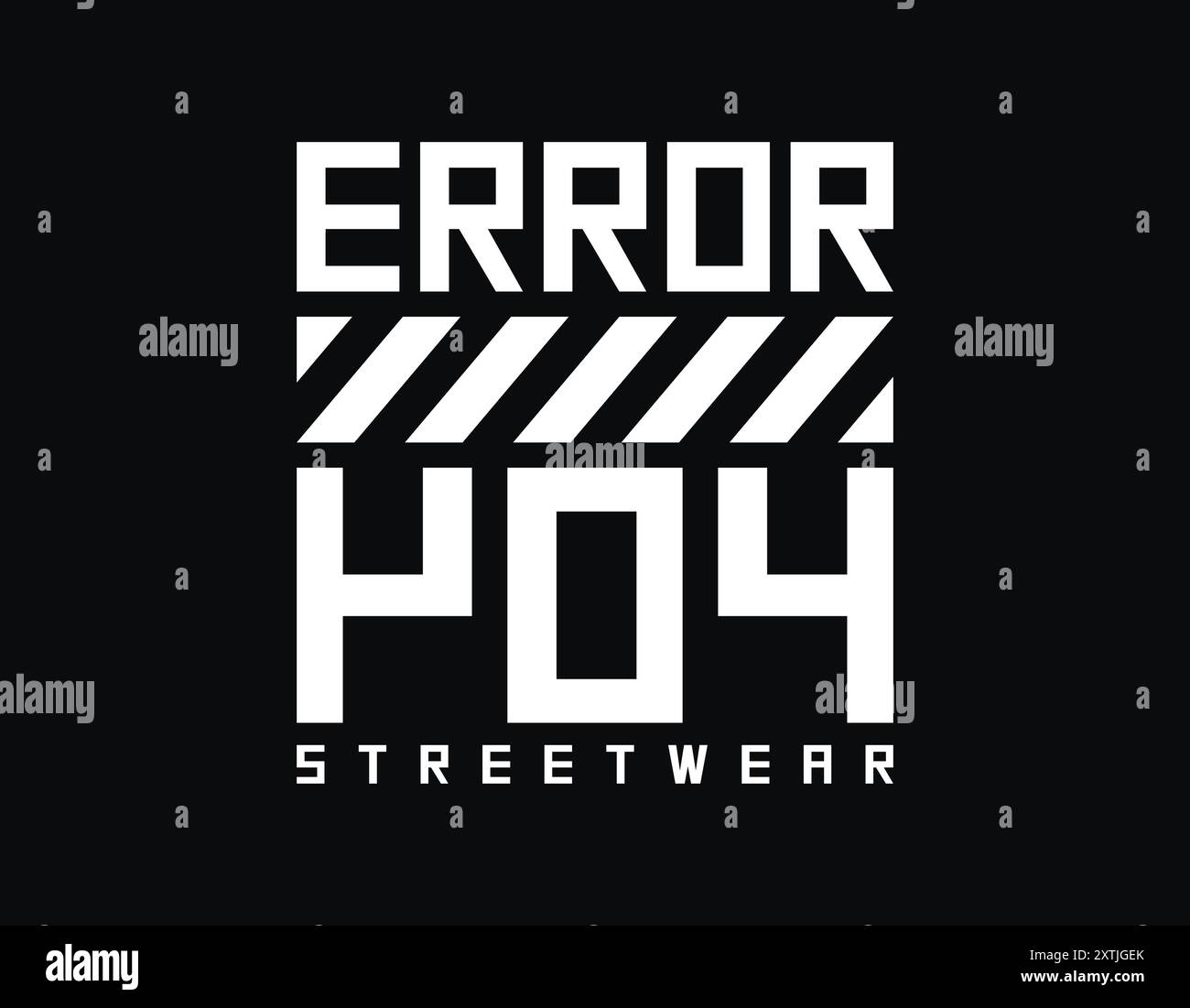 Error 404 T Shirt Design, Urban Streetwear Design geeignet für Siebdruck, T Shirt, Poster, Hoodie und mehr Stock Vektor