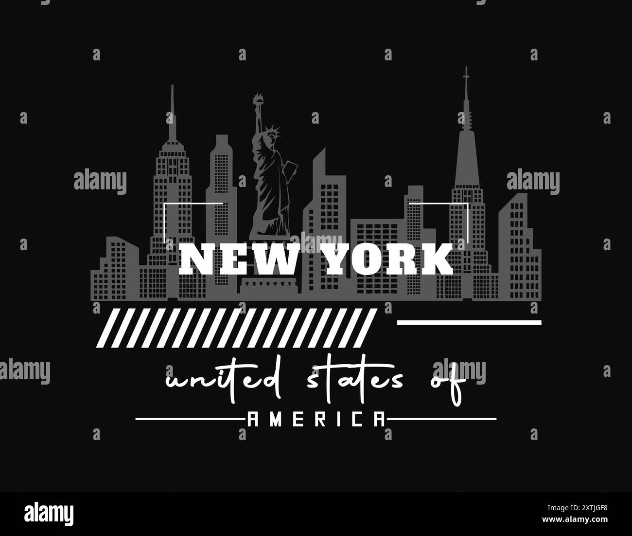 New York Konzept Vektorgrafik für T-Shirt-Design, Urban Streetwear Illustration geeignet für Siebdruck, T-Shirt, Poster, Hoodie und mehr Stock Vektor