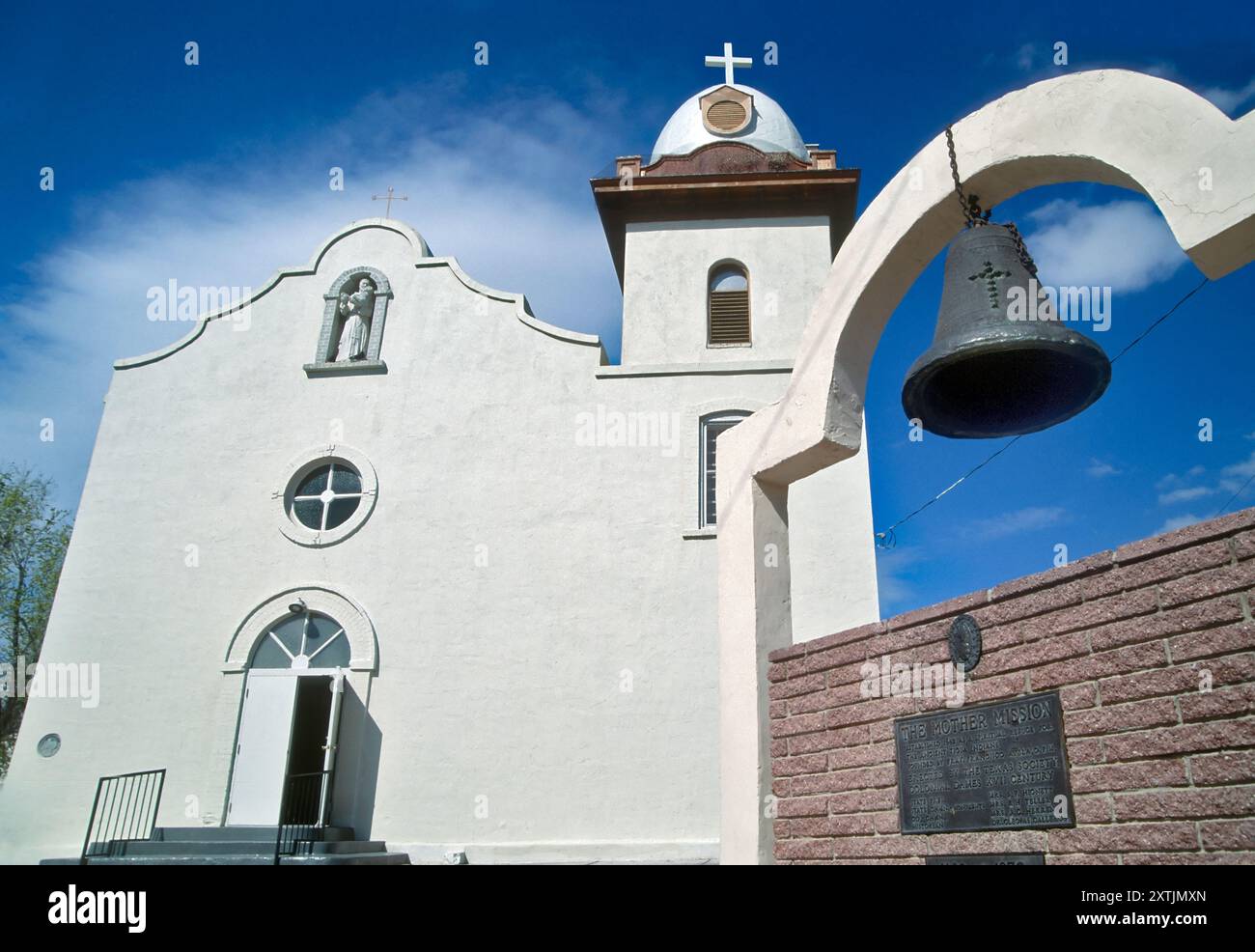 Mission Ysleta, Kirche, Mission Trail in El Paso, Texas, USA Stockfoto