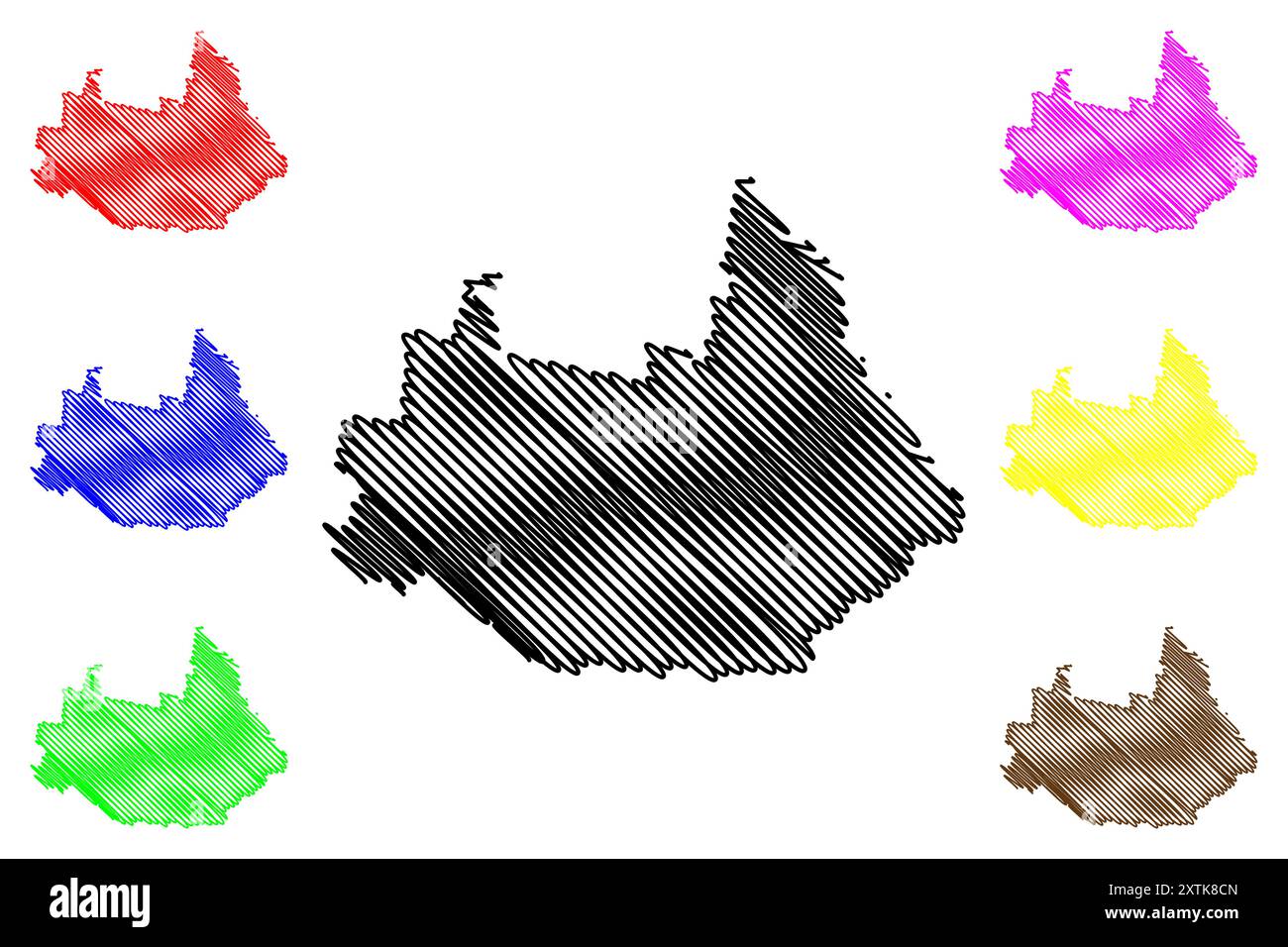 Liverpool Plains Shire (Commonwealth of Australia, New South Wales, NSW) Karte Vektor Illustration, Scribble Sketch Liverpool Plains Karte Stock Vektor