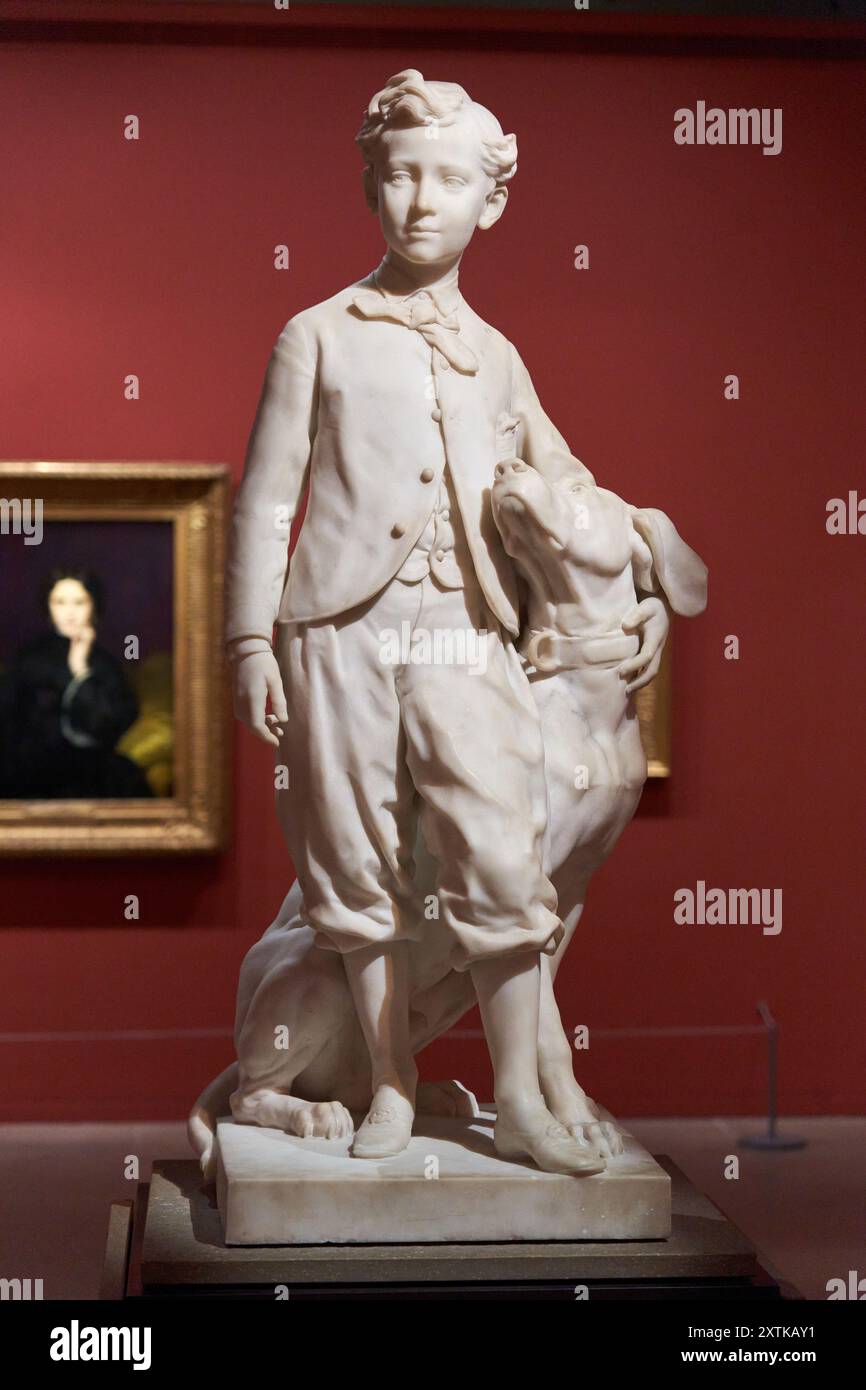 Jean-Baptiste Carpeaux, (Valenciennes 1827 - Courbevoie 1875), der Prinz Imperial und Nero der Hund, 1865, Musée d'Orsay, Paris, Frankreich Stockfoto
