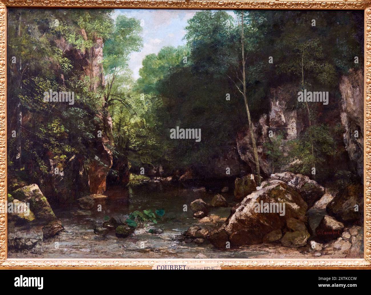 Gustave Courbet (Ornans 1819 - La Tour-de-Peilz, Suisse 1877), Le Ruisseau noir, 1865, Musée d'Orsay, Paris, Frankreich Stockfoto