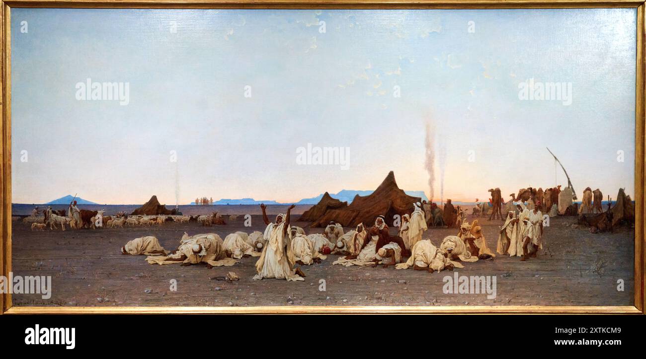 Gustave Guillaumet (Puteaux 1840 - Paris 1887), Prière du soir dans le Sahara, 1863, Musée d'Orsay, Paris, Frankreich Stockfoto