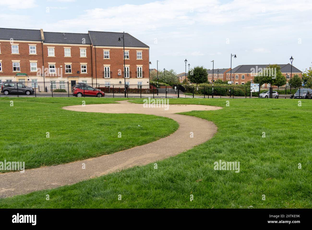 Westoe, South Shields, South Tyneside, Großbritannien. Ort der ehemaligen Westoe Colliery, heute ein öffentlicher Platz. Stockfoto