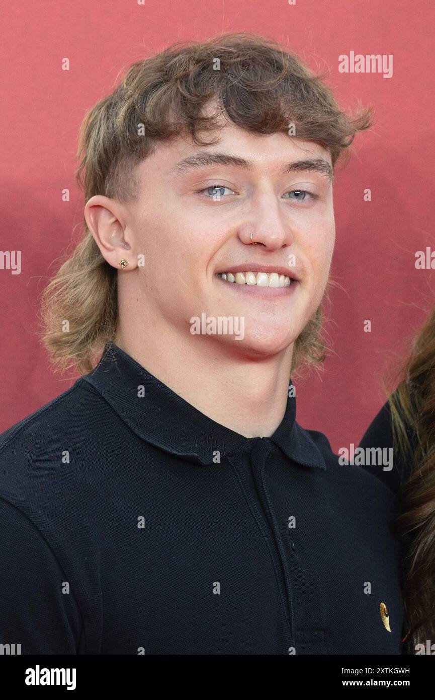 London, Großbritannien, 14. August 2024. Kieran Reilly und Gast nahmen am 14. August 2024 am Alien Romulus UK Gala Event in Cineworld, Leicester Square, in London, England, Vereinigtes Königreich Teil. Quelle: S.A.M./Alamy Live News Stockfoto