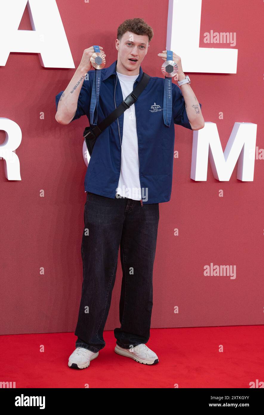 London, Großbritannien, 14. August 2024. Noah Williams nimmt am 14. August 2024 an der Alien Romulus UK Gala Event in Cineworld, Leicester Square, in London, England, Teil. Quelle: S.A.M./Alamy Live News Stockfoto