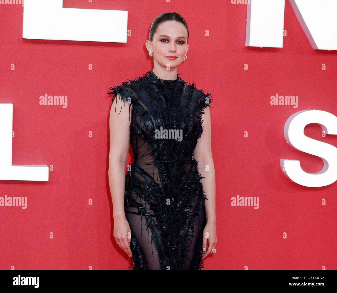 London, Großbritannien. August 2024. Cailee Spaeny nimmt am Gala-Event Alien: Romulus UK im Londoner Leicester Square Teil. (Foto: Cat Morley/SOPA Images/SIPA USA) Credit: SIPA USA/Alamy Live News Stockfoto