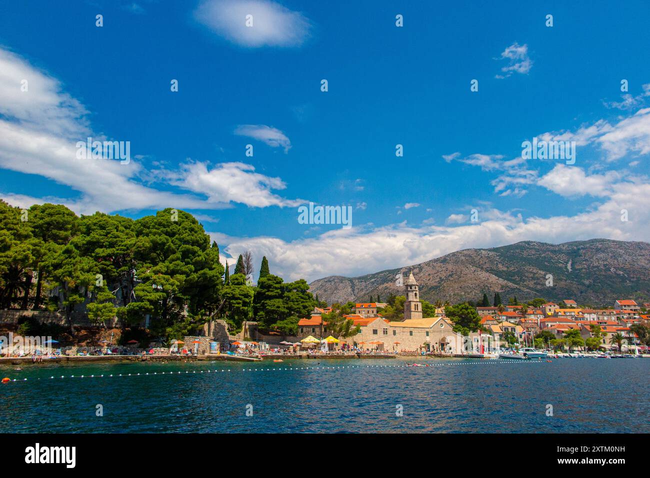 Die hübsche Stadt Cavtat in Südkroatien Stockfoto