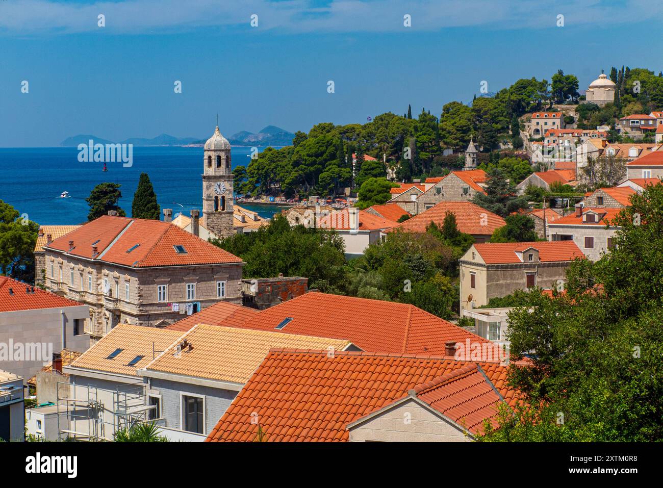 Die hübsche Stadt Cavtat in Südkroatien Stockfoto