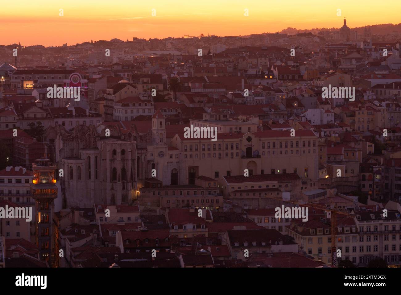 Blick über die Stadt Lissabon in Portugal in Europa Stockfoto