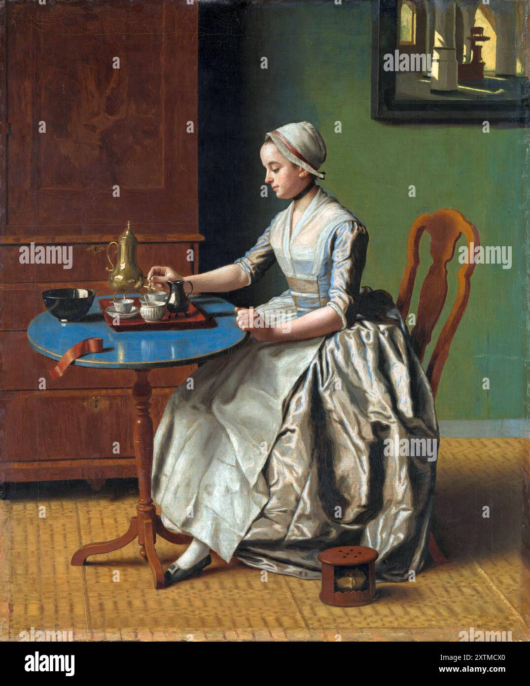 Dutch Girl at Breakfast, 1756, Gemälde von Jean-Etienne Liotard Stockfoto