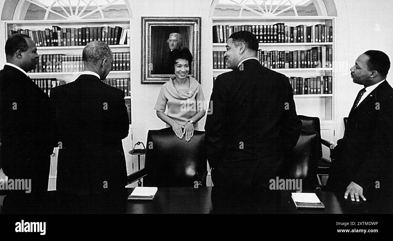 Geraldine Whittington (1931–1993) persönliche Exekutivsekretärin von Präsident Lyndon B. Johnson, dem ersten afroamerikanischen Sekretär im Weißen Haus. Stockfoto