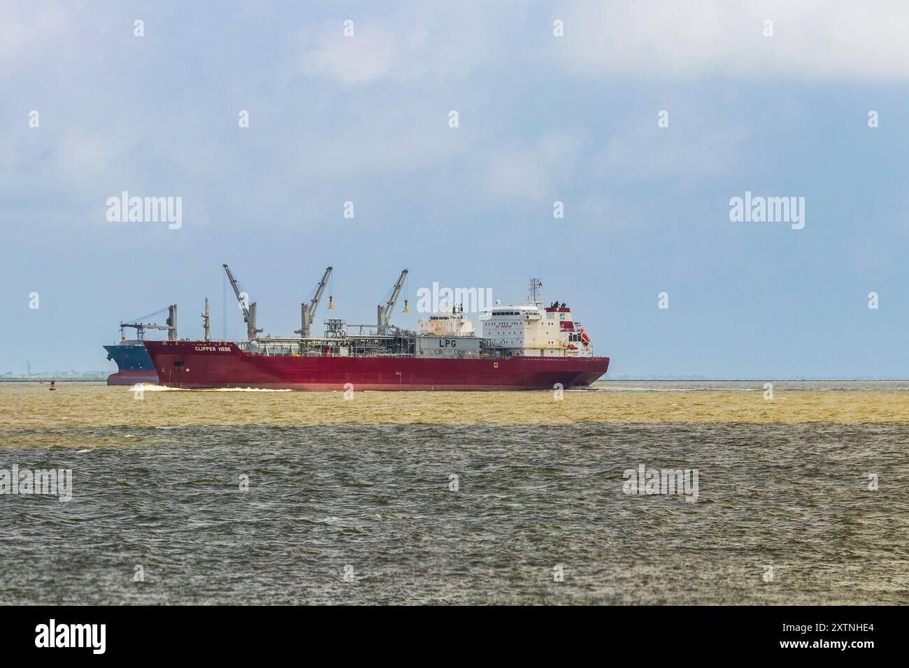 LPG-Tankschiff in Galveston Texas. Stockfoto