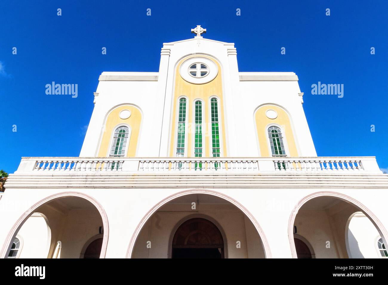 Die Kirchenfassade der St. Clements Church in Iloilo City, Philippinen Stockfoto