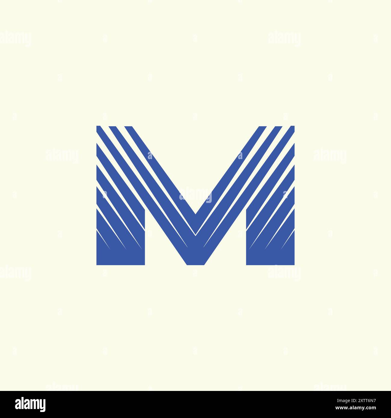 Firmenbuchstabe des kreativen Unternehmens Logo M Stock Vektor