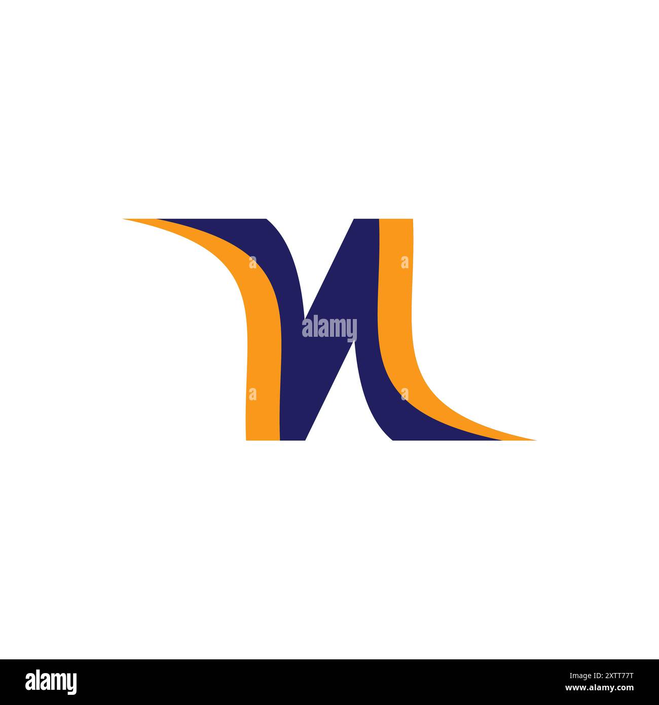 Creative N-Logo mit stilvollem Buchstaben Stock Vektor