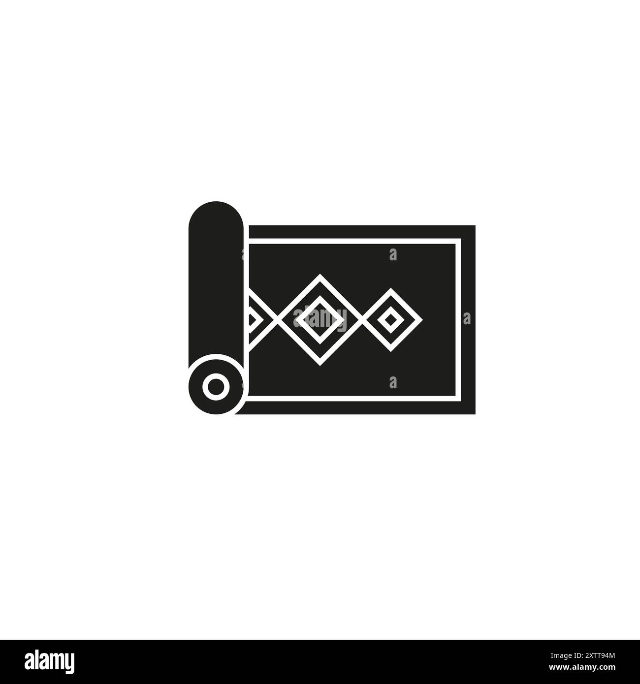 Mattensymbol, Vektorillustration. Flaches Design. Vektormatte Icon Illustration isoliert auf weißem Hintergrund, Matte Icon Eps10. Grafisches Design mit Symbolen auf der Matte Stock Vektor