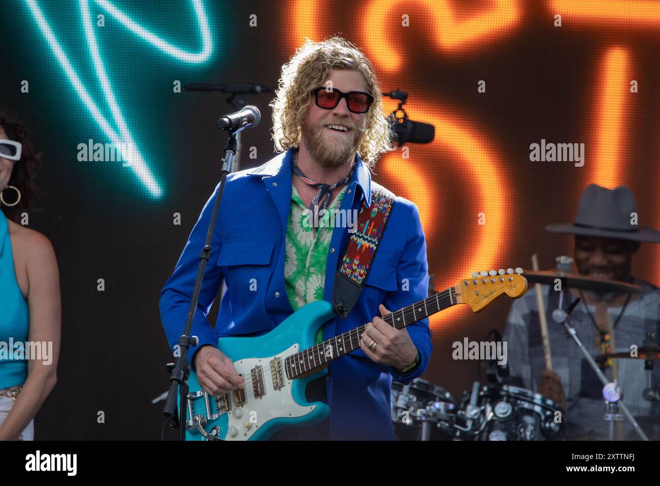 San Francisco, USA. August 2024. Allen Stone tritt beim Outside Lands 2024 Music and Arts Festival auf, das am 10. August 2024 im Golden Gate Park in San Francisco, Kalifornien, stattfindet. Foto: Picture Happy/imageSPACE/SIPA USA Credit: SIPA US/Alamy Live News Stockfoto
