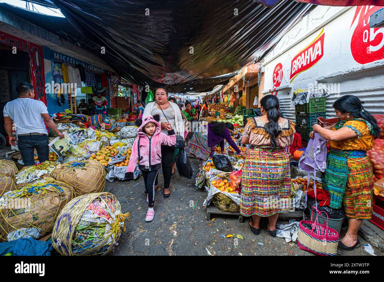Freiluftmarkt, Santa Cruz del Quiché, Guatemala, Mittelamerika Stockfoto Freiluftmarkt, Santa Cruz del Quiché, Guatemala, Mittelamerika Stockfoto