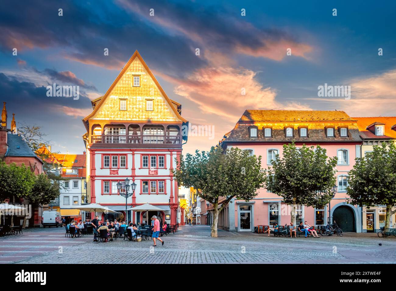 Altstadt von Neustadt an der Weinstraße Stockfoto