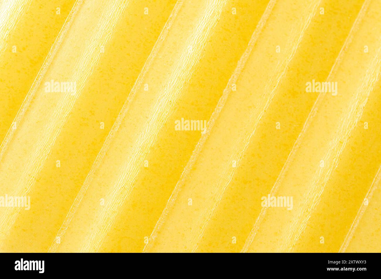 Abstrakter Hintergrund trockener Lasagne-Diagonallinien. Draufsicht. Stockfoto