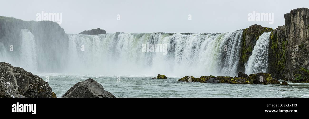 Der berühmte Wasserfall Godafoss im Norden Islands Stockfoto