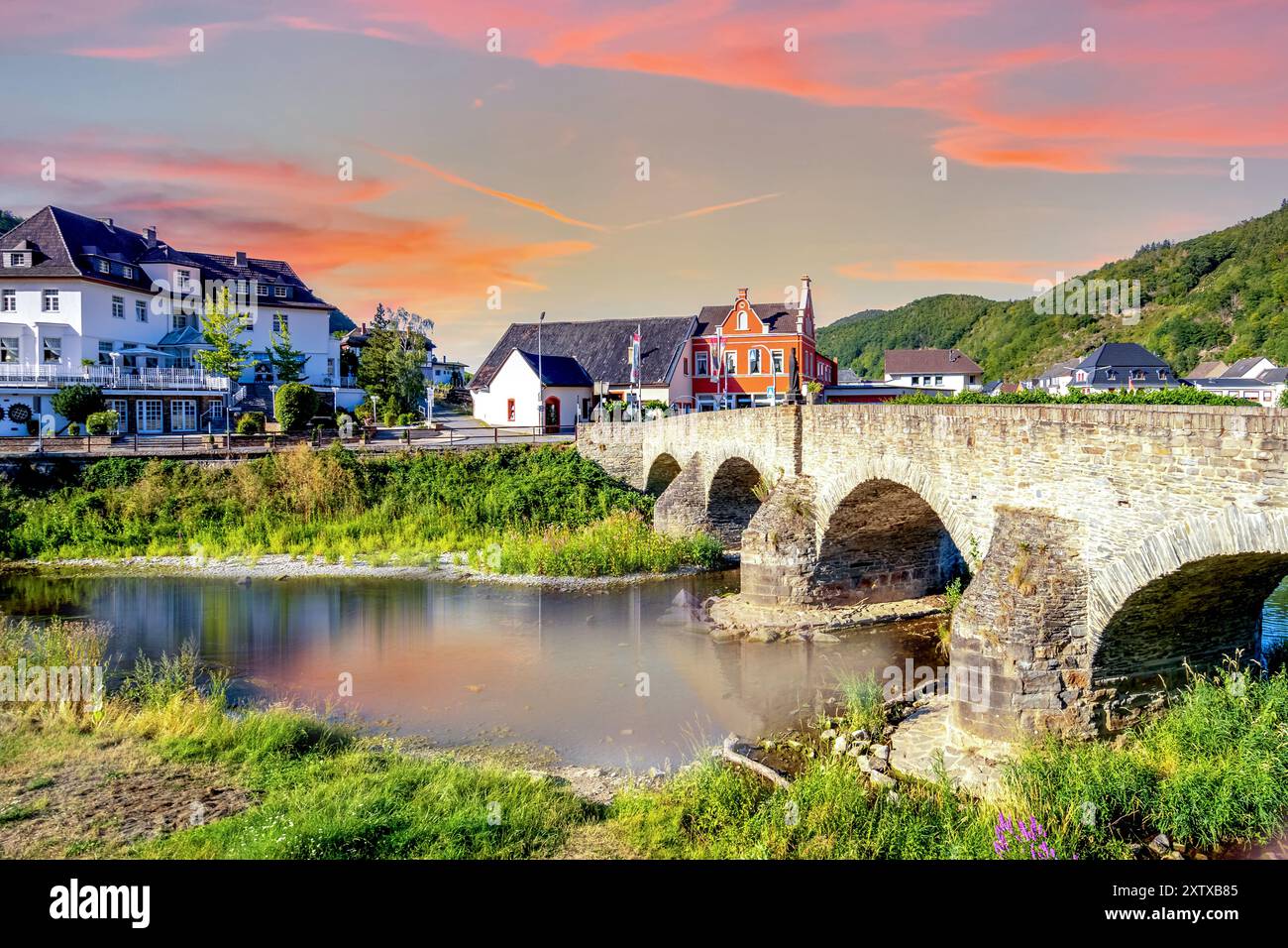 Altstadt von Rech im Ahrtal Stockfoto
