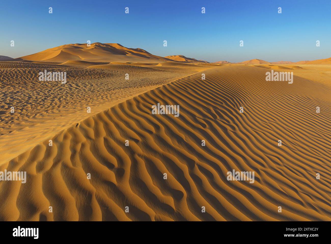 Rub al-Shali, die größte Wüste der Welt im Oman, Rub al-Chali, leeres Viertel nea, Salalah, Dhofar Governorate, Oman, Asien Stockfoto