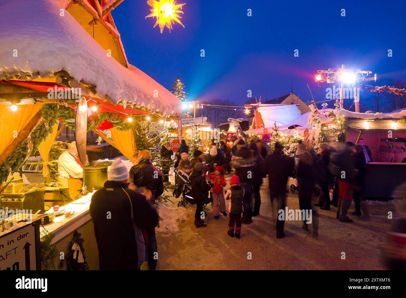 Weihnachtsmarkt in der Festung Königstein Stockfoto